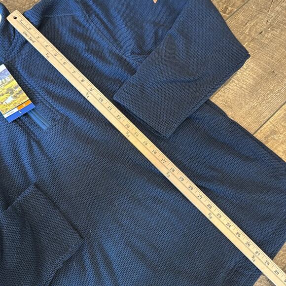 NWT Orvis Men’s Blue Quarter Zip Sherpa Lined Pullover Sweater Size L - Picture 4 of 9
